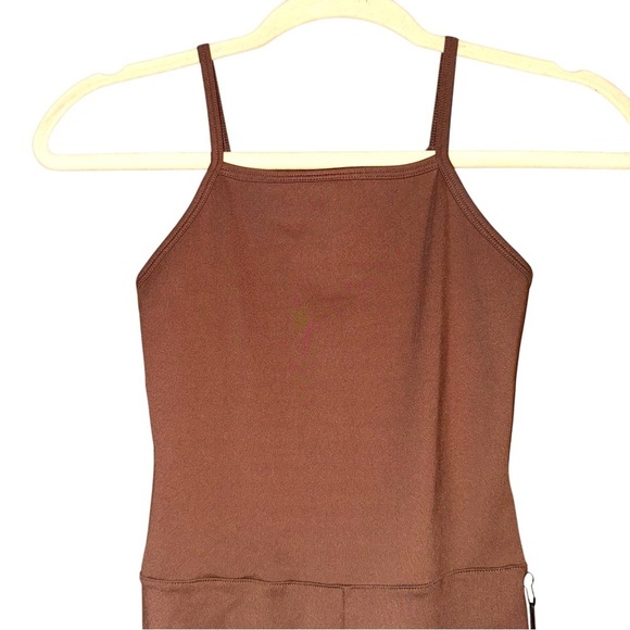 NWT GIRLFRIEND COLLECTIVE Brown Earth Cami Strappy Unitard Size XS - Picture 5 of 16